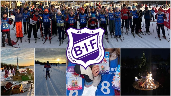 Collage av bilder fra skidag