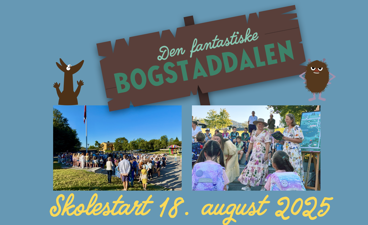To bilder fra skolegården når 1. trinnselevene ble ropt opp.
