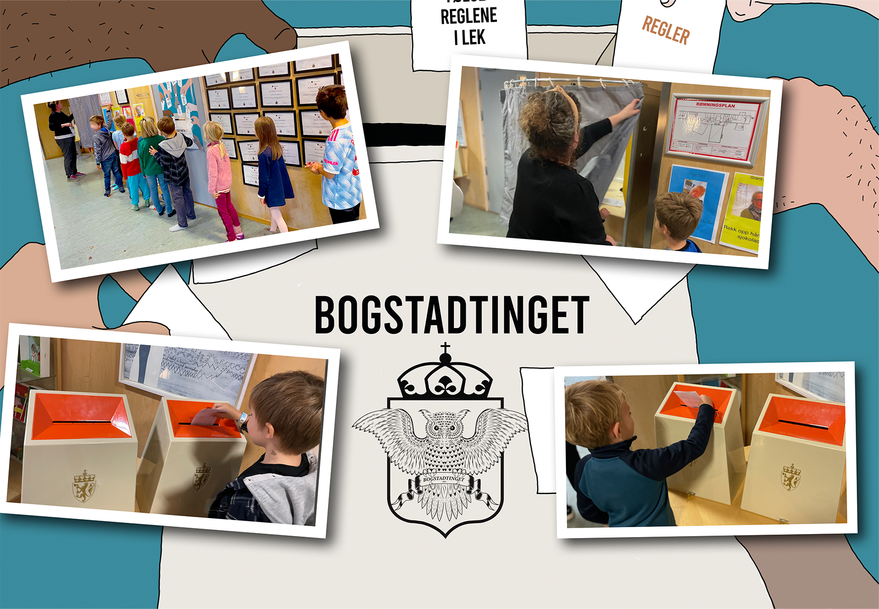 plakat med bilder fra elevvalget plakat med bilder fra elevvalget