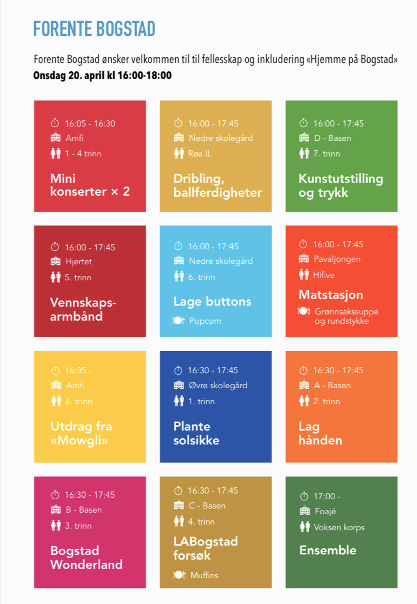 Plakat med programmet for 20. april Plakat med programmet for 20. april